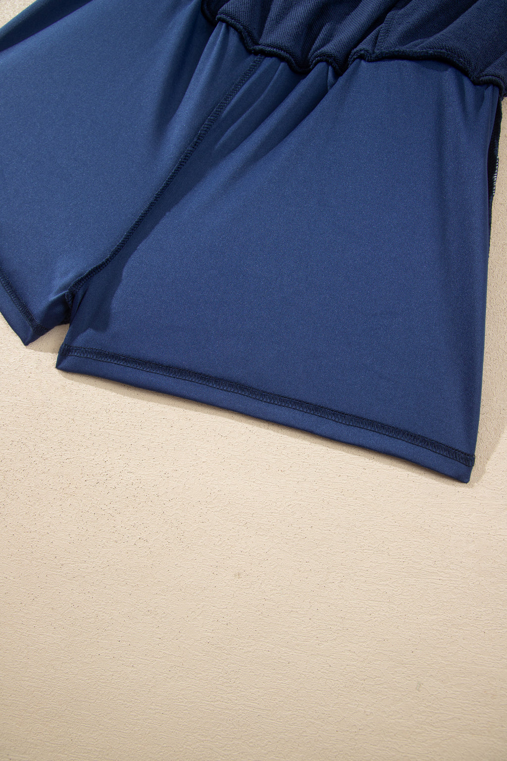 Navy Blue Long Sleeve Zip-Up Top Elastic Waist Skort Set