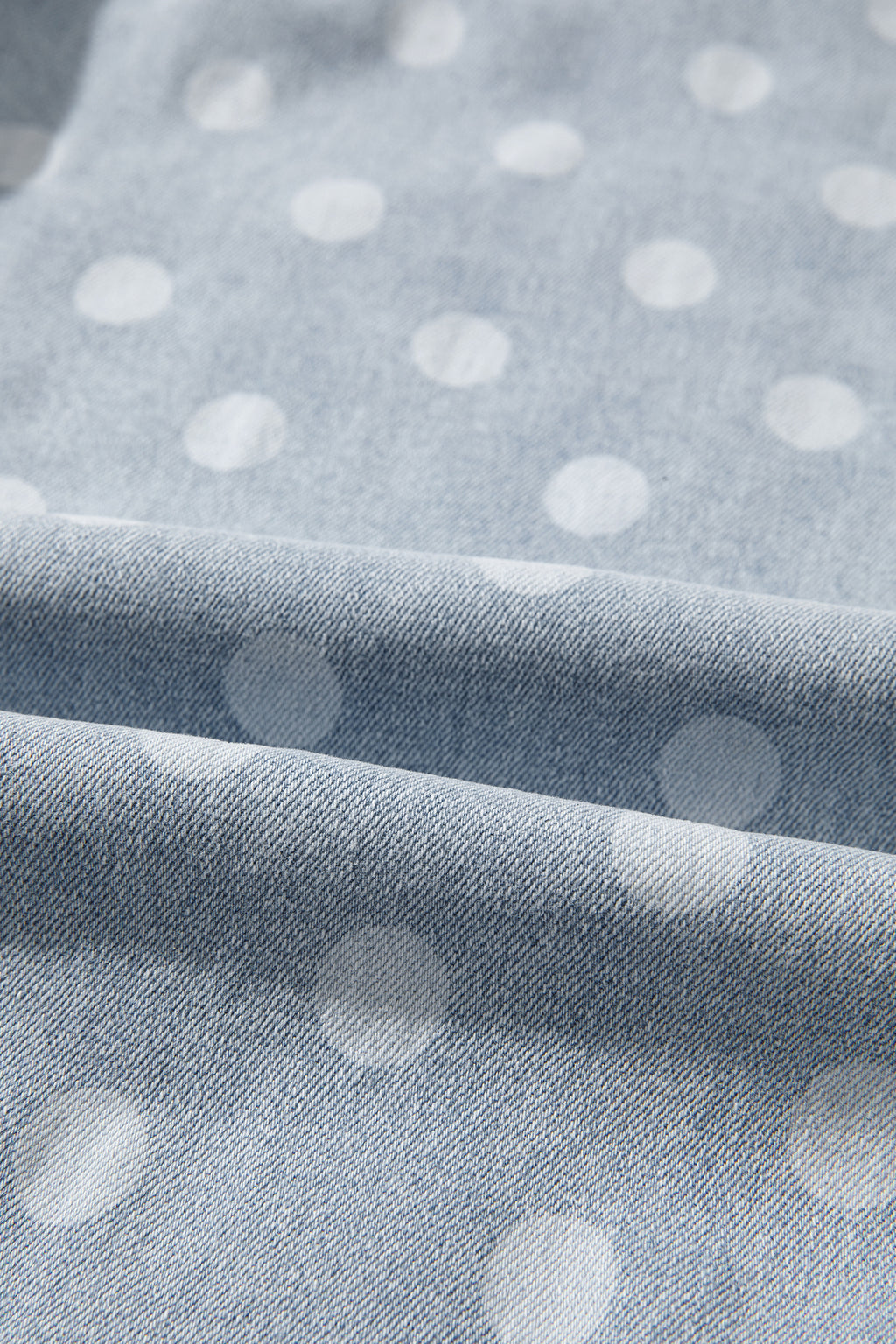 Sky Blue Polka Dot Casual Slim Fit Jeans