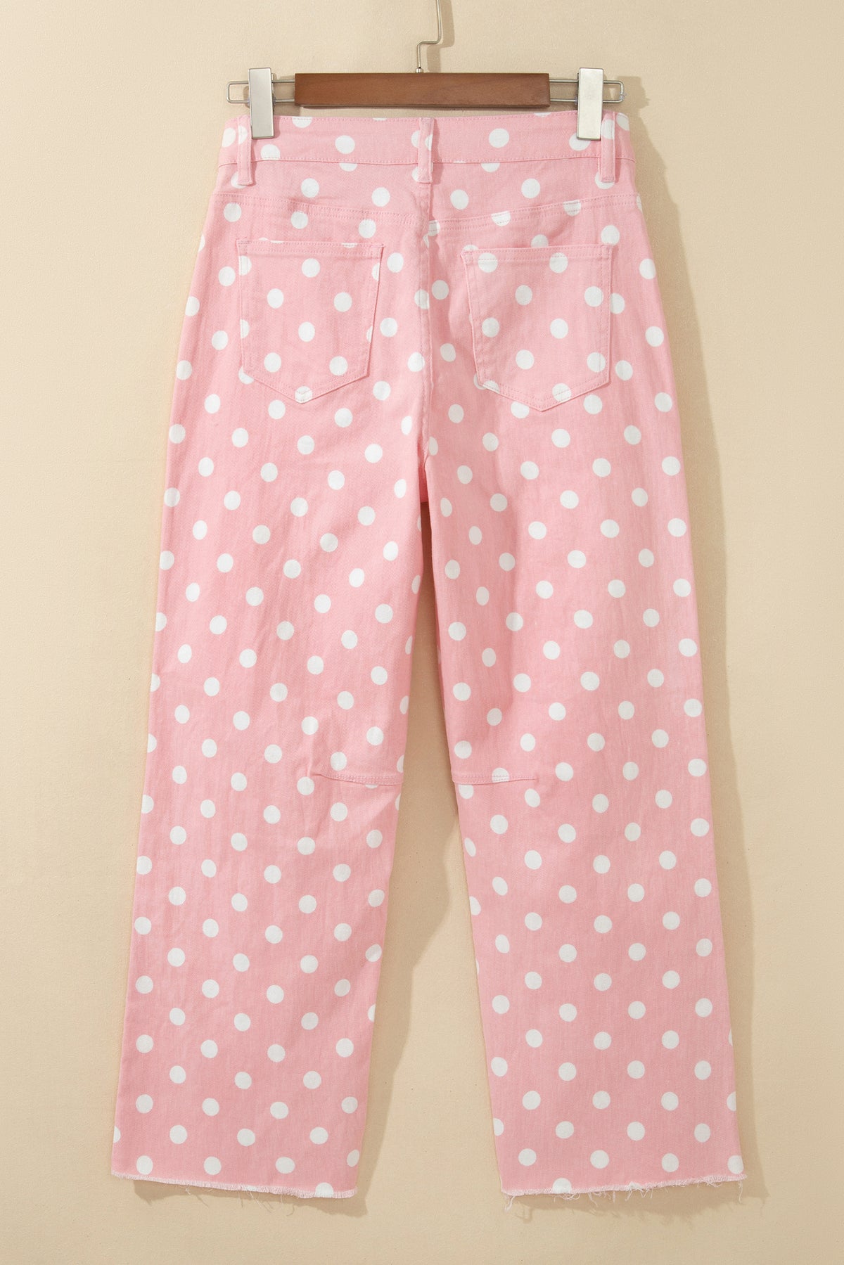 Sky Blue Polka Dot Casual Slim Fit Jeans