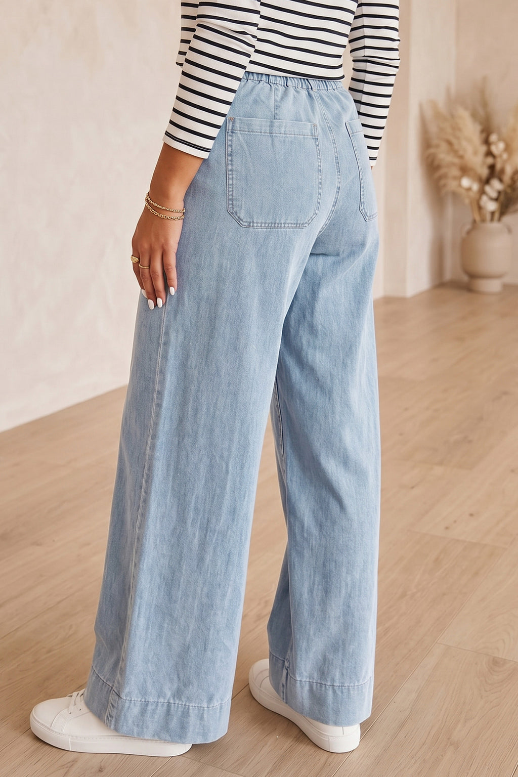 Beau Blue Solid Full-Length Regular Pocket Detail Wholesale Denim Jeans